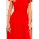 šaty s volánikmi na rukávoch Gloria 310-2 červené