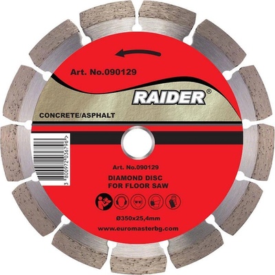 Raider Диск диамантен за фугорез за бетон 350x25.4 мм, за RAIDER RDP-FS01 (090129)