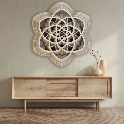 3D obraz Sentop Mandala pokoja prírodná až 90 x 100 cm