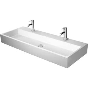 Duravit Vero Air - Двойна мивка 120x47 см, без преливник, с отвори за смесител, бяла 2350120043 (2350120043)