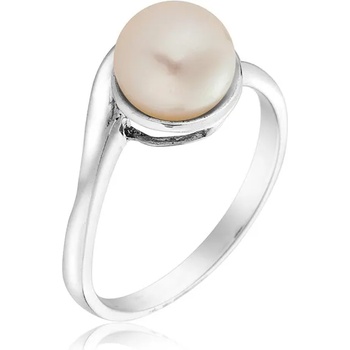 Image 1 of Swan Сребърен пръстен с бяла сладководна перла SR0028W Swan