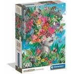 Clementoni -CLE puzzle 500 Compact Head in the Jungle 35600
