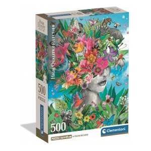 Clementoni -CLE puzzle 500 Compact Head in the Jungle 35600