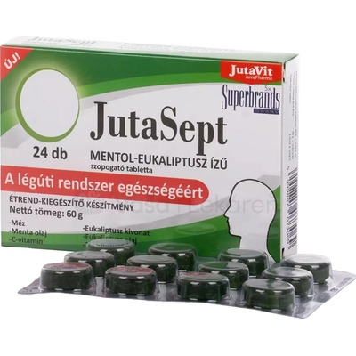 Jutavit JutaSept Lozenges menthol eucalyptus 24 tabliet