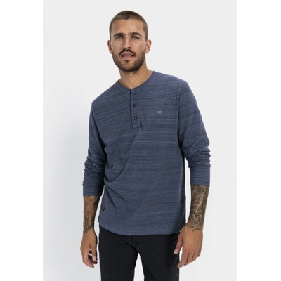 Camel Active tričko HENLEY 1/1 ARM INDIGO