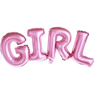 Party Deco Фолиев Балон "Girl", Розов, 74х33 (FB7M-081)