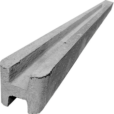 Betonový sloupek na plot 250 cm průběžný hladký - šedý