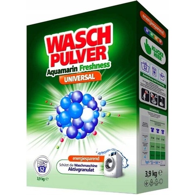 Wasch Pulver Univerzálny prací prášok Aquamarine fresh 3,9 kg 52 PD