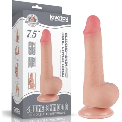 ostatní 7, 5'' Двойен слой реалистично дилдо с плъзгаща се кожа във формата на пенис Flesh II