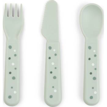 Done by deer Детски прибори за хранене Foodie Happy Dots зелени 3 части (1236523)
