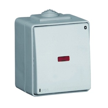 Efapel Двуполюсен ключ с ориентация ip65 16ax - 250v ~ cbr - бял (48023 cbr)