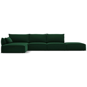 Mazzini Sofa Тъмнозелен кадифен ъглов диван (ляв ъгъл) Vanda - Mazzini Sofas (MAZ_LCO_51_F1_VANDA3)