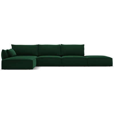 Mazzini Sofa Тъмнозелен кадифен ъглов диван (ляв ъгъл) Vanda - Mazzini Sofas (MAZ_LCO_51_F1_VANDA3)