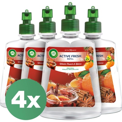 Air Wick Active Fresh Fruit Winter Punch пълнител за автоматичен освежител на въздуха 4x228ml (3328588)