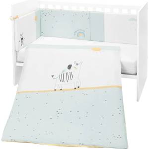 KikkaBoo Бебешки спален комплект 2 части EU style 70/140 Stripy Friends (41101020130) - salemax