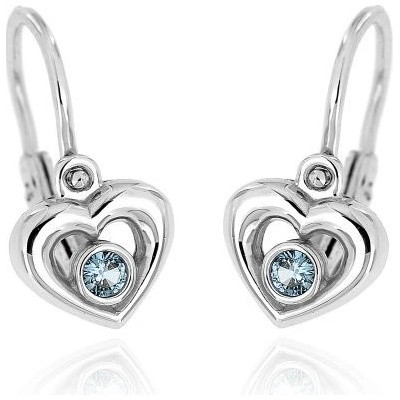 Zlatnictví U Kostela dětské náušnice modrá srdíčka 427mb