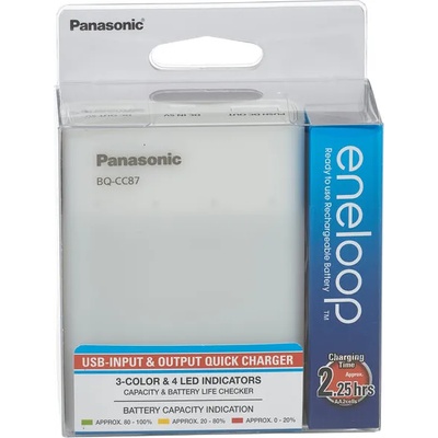 Panasonic Power bank Panasonic Eneloop BQ-CC87 + 4xR6/AA Eneloop 2000mAh (5410853061816)