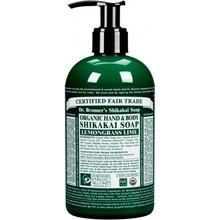 Dr. Bronner´s Shikakai Lemongrass Lim tekuté hydratační mýdlo na tělo i vlasy 355 ml