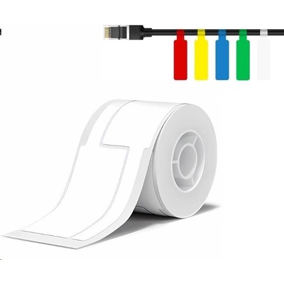 NIIMBOT 1EA01174501, 25x76mm, 200 бр, бял самозалепващи се етикети за кабели (1EA01174501)