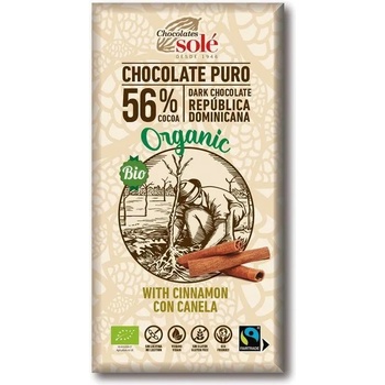 Chocolates Solé Шоколади Solé - 56% органичен шоколад с канела
