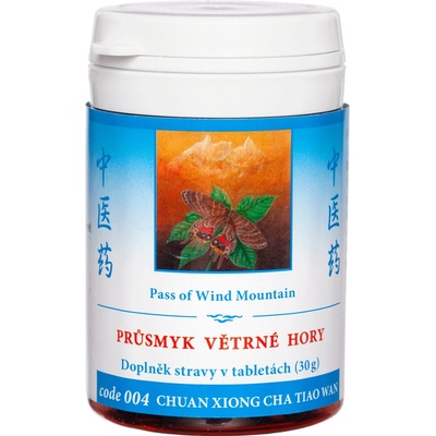 TCM Herbs PRIESMYK VETERNEJ HORY CHUAN XIONG CHA TIAO WAN 100 tabliet 30 g