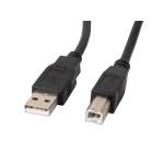 Lanberg USB-A (M)-USB-B (M) 2.0 кабел, 1 м, черен CA-USBA-10CC-0010-BK (CA-USBA-10CC-0010-BK)