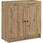 vidaXL Мебел под мивка за баня Дъб артизан 56 x 37, 5 x 81 см (890073)