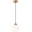 LAMKUR Пендел HARMONY 1xE27/15W/230V Ø 20 см бял/дъб (LA53479)
