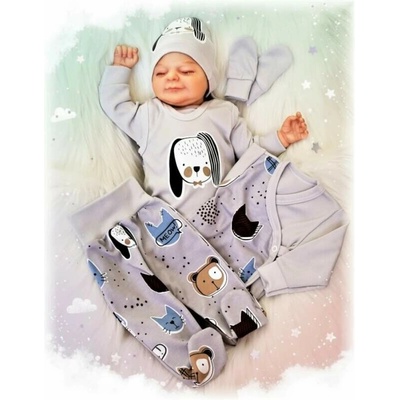 Kojenecká 6D souprava Animals šedá – Zboží Dáma