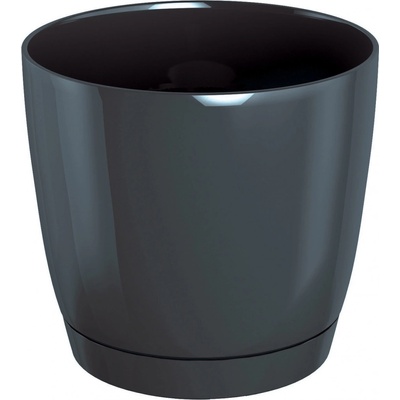 PROSPERPLAST Kvetináč COUBI ROUND P s miskou grafit 15,5 cm