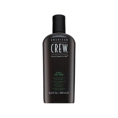 American Crew 3-in-1 Tea Tree шампоан, балсам и душ гел за ежедневна употреба 250 ml