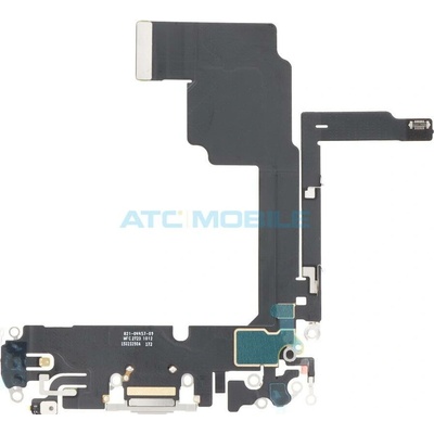 iPhone 15 Pro flex nabíjecího konektoru bílý (White Titanium)