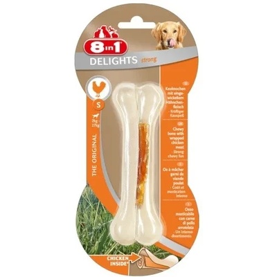 8in1 8in1 Delights Strong S - Деликатесен кокал твърд за кучета от малки породи до 10 кг. - 1 кокал