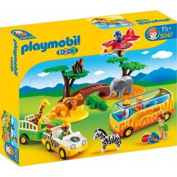 Playmobil 5047 case s animals of the savanna guards and tourists