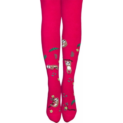 Gatta Dívčí vzorované punčocháče LENOCHOD růžové – Sleviste.cz