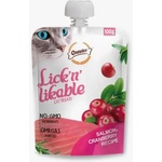 GNAWLERS Lick’n Lickable течно лакомство за котка сьомга и червена боровинка 100gr