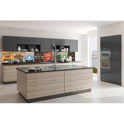 DIMEX ART Фототапет за кухня - винтидж плакати 350 x 60 см