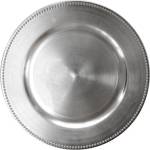 Horecano HORECANO-Подложна чиния с релефен кант 33 cm СРЕБЪРНА (T119) (0193755)