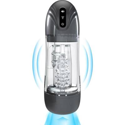 Shots Toys SonicPull Suction and Vibration Masturbator Multimedia Enhanced Gun Metal