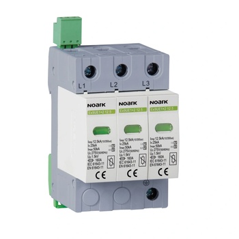 NOARK Electric Ex9UE1+2 Катоден отводител тип 1+2, 12, 5kA, 1P+N, Uc275VAC с ком. - 103335 (103335)