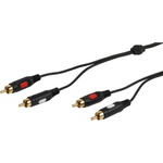 Vivanco Аудио кабел Vivanco - 46010, 2x RCA/2x RCA, 1.5 m, черен (46010)