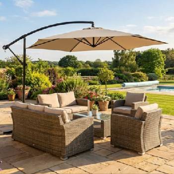 Pepita Havana накланящ се градински чадър 3 м - бежово (SH-UM1-BEIGE)