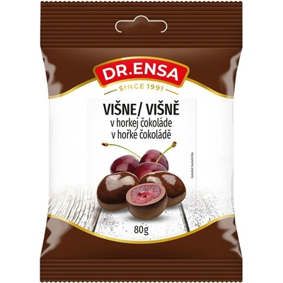 Dr.Ensa Višně v hořké čokoládě 80 g