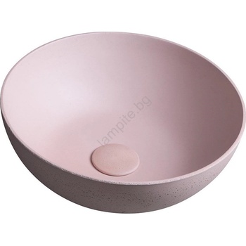 SAPHO - Мивка за плот FORMIGO, Ø 39 см, бетон/розова (SH0500)