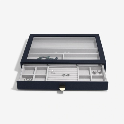 Stackers šperkovnice se šuplíkem Navy Pebble Supersize Display Drawer tmavě modrá 75900