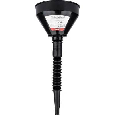 Flexibilní černý univerzální trychtýř se sítkem na vodu v kapalných pohonných hmotách 16 cm AMIO-04038, , ,