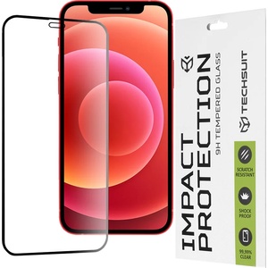 Techsuit Протектор за iPhone 12 mini - 111D Full Cover / Full Glue Glass - черен