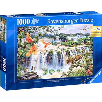 Ravensburger Пъзел Ravensburger от 1000 части - Фантастичният водопад Игуасу (12001090)