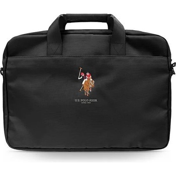 U. S. Polo Assn Чанта за лаптоп US Polo Bag USCB15PUGFLBK, до 15"", черен (USCB15PUGFLBK)