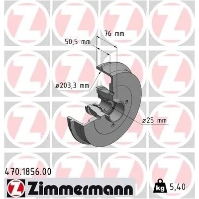 Brzdový buben ZIMMERMANN 470.1856.00 (470185600)